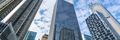 商业建筑的地面视图