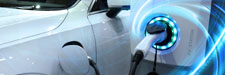 EV Car or Electric vehicle at charging station